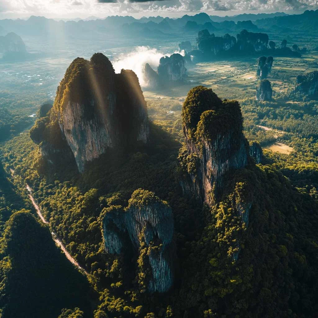 Limestone mountains, one of the iconic parts to krabi