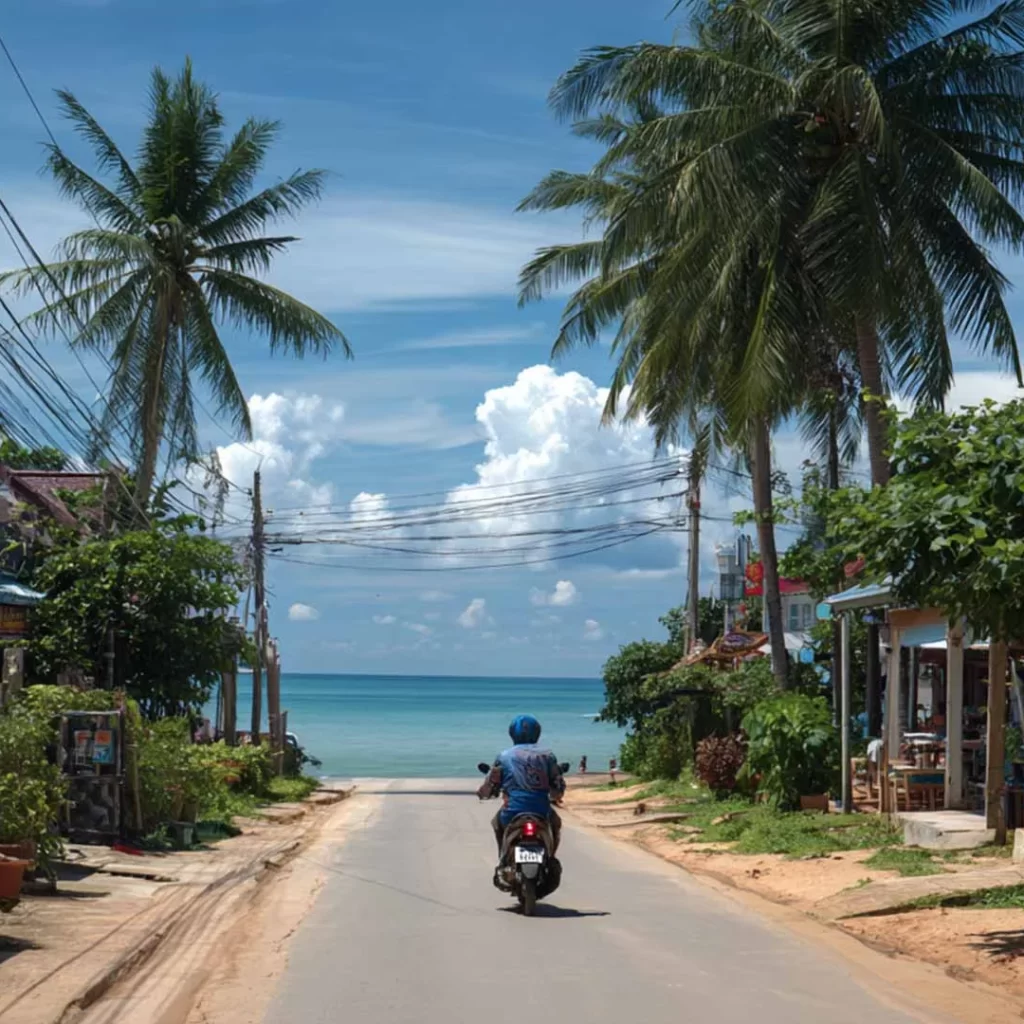 Riding a motorbike in Koh Lanta - the best, fastest and cheapest means to get around the island